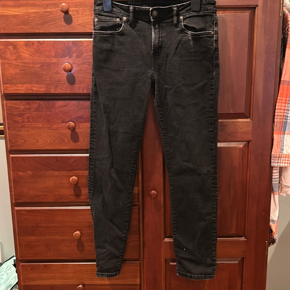 American Eagle 32x32 Airflex Stretch Original slim Straight Jean Pants black